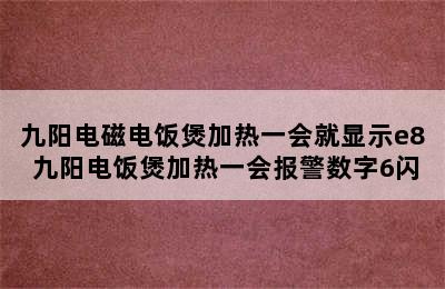 九阳电磁电饭煲加热一会就显示e8 九阳电饭煲加热一会报警数字6闪